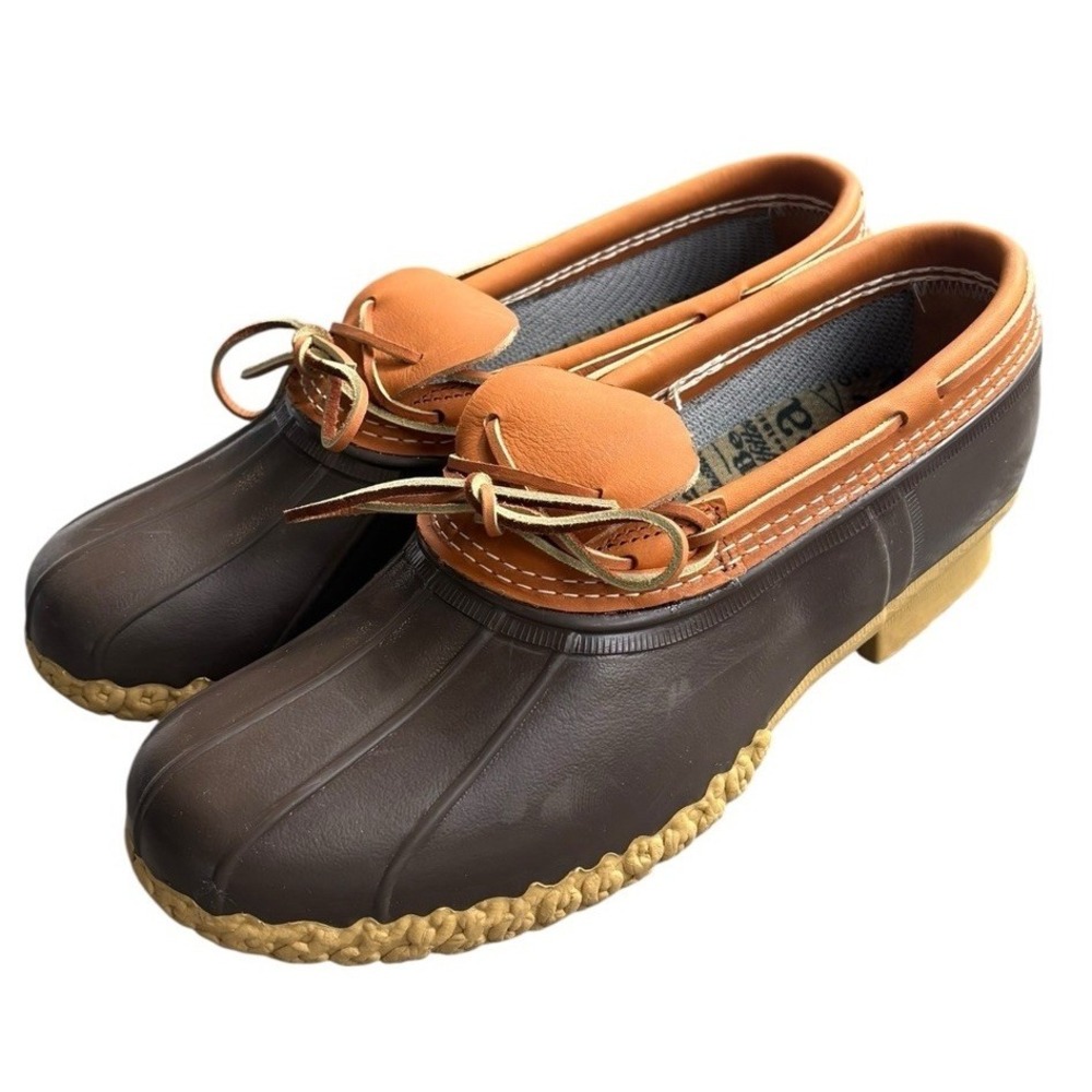 Bean Boots by LL Bean Mens Sz 14 Low Rubber Moccasin Made In USA Outdoor Rain